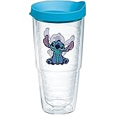 Tervis Disney - Stitch Front and Back Made in USA Double Walled Insulated Tumbler Travel Cup Keeps Drinks Cold & Hot, 24oz, Classic