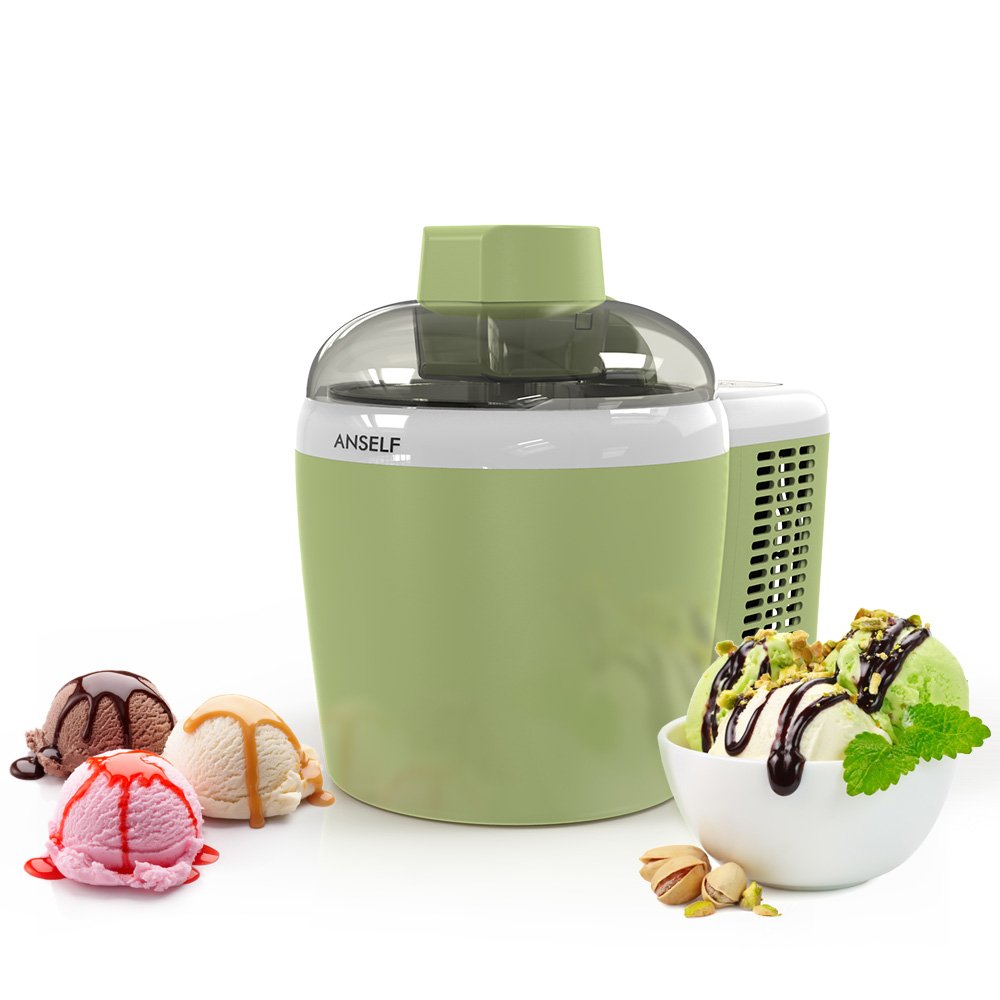Anself Electrodoméstico Pint Auto Heladera Eléctrica Aplicar a Helados Yogur Congelado Gelato