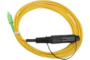 POCREATION Fiber Optic Patch Cable Fiber Optic Jumper Optical Patch Cord SC to SC Single Mode Armored PVC 3ft for Home Office