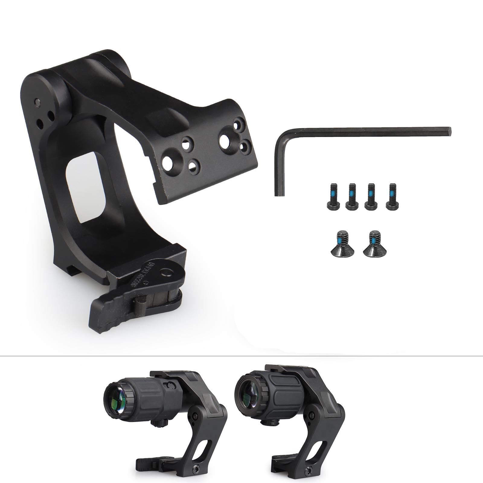 Photo 1 of Flip-to-Center (FTC) Magnifier Mount for G23, G30, G33, G43, G45,2.91? Optical Centerline Height?Quick Release&Flip-to-Center Mechanism,6063 Aluminum and Type III Hardcoat Anodized Mount