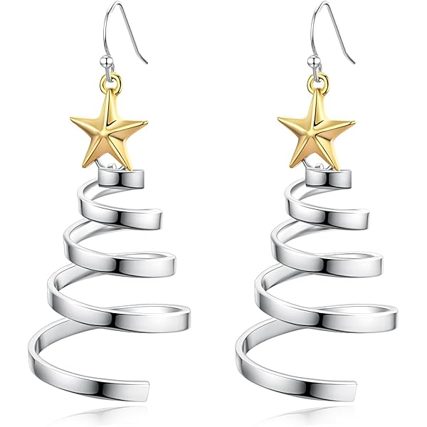 NEWEI Weihnachts-Ohrringe – Niedliches Haus & Kristallkugel Design, 2,9 Cm, Nickelfrei (mit Samtbeutel)