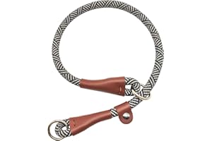 SEPXUFORE Slip Collar Dog Training Chock Collar, Round Strong Nylon Rope Collar, Slip Dog Training Collar for Small Medium an