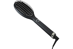 ghd Glide Hot Air Hair Brush ― Professional Smoothing Blow Dryer, Ceramic Hair Straightener, Styler, and Blow Dry Brush ― Black