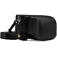 Mega Gear MG1402 Leica Q-P, Q (Typ 116) Ever Ready Genuine Leather Camera Case and Strap, with Battery Access, Black