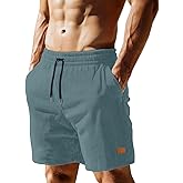 Sailwind Men's Casual 5" Shorts Corduroy Elastic Waist Drawstring Summer Beach Short
