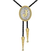 Flipslo Western Bolo Tie for Men Women, Gold Bolo Ties Initial Letter A to Z Cowboy Tie Bolo Necktie Cowgirl Accessories