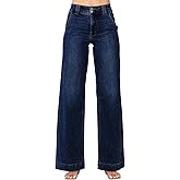 Astylish Women's High Waisted Wide Leg Straight Jeans