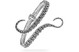 RechicGu Octopus Tentacle Animal Sea Ocean Hinged Open Bracelet Bangle Arm Cuff Scary Horror Goth