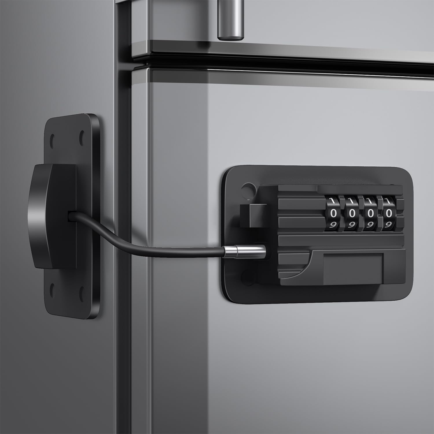 Photo 1 of Ougourim Refrigerator Lock - Upgraded Combination Lock for Kids' Safety, Black
