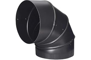 UNITED STATES HDW BM0016 8" Adjustable Elbow, Black