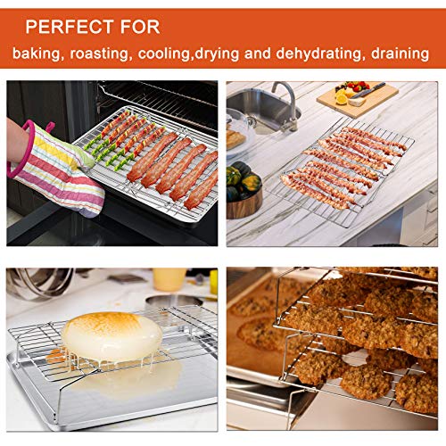 P&P CHEF Cooling Rack, 5Tier Stainless Steel Stackable Baking Cooking