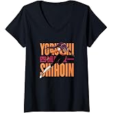 Women's Bleach Yoruichi Shihoin Kanji Title Anime V-Neck T-Shirt