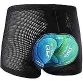 ASTRYON Men's Cycling Underwear Shorts 5D Padded Gel Mountain Bike Bicycle MTB Liner with Breathable, Quick Drying Shockproof