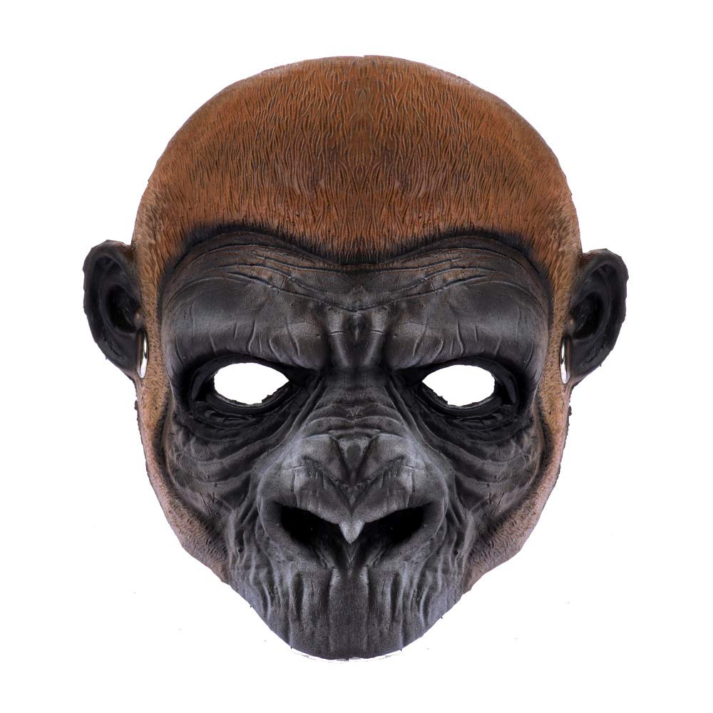 NewL Halloween 3D Animal Half Face Mask Masquerade Party Cosplay Costume for Women and Men (Chimpanzees) — image 1