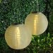 2 Pack of 12" Round Oriental Solar Lanterns with Triple LED - White
