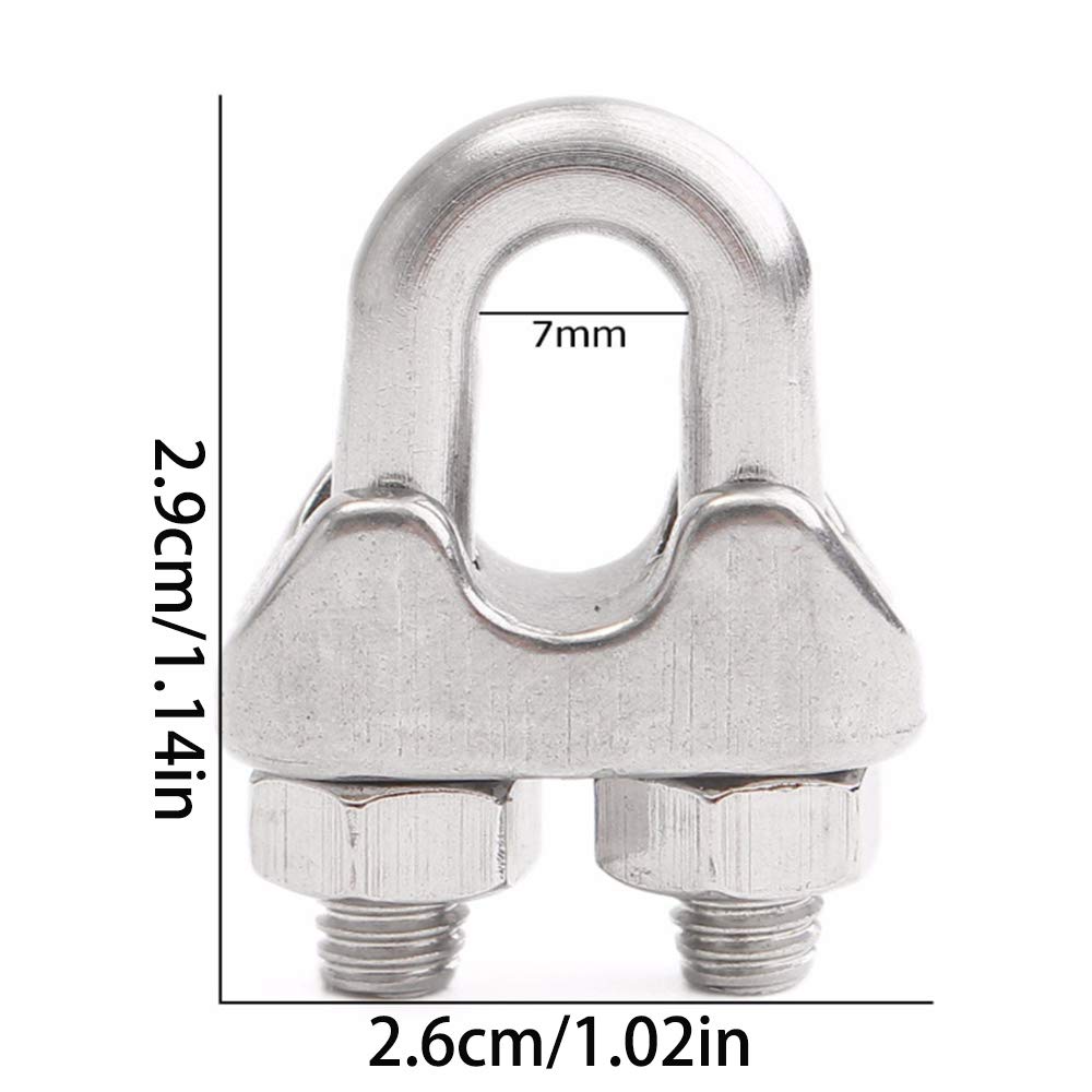 Small Rope Fasteners Nuluxi Wire Rope Clamps Rope Fittings Stainless Steel Rigging Wire Rope ...