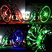 LED Bike Taillight, USB Rechargeable, 3 Colors 6 Modes, IPX6 Waterproof, Bicycle Rear Light Accessories Fit on Any Bikes, Helmets and Backpacks for Cycling Safety (Bike Wheel Light)