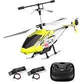 U12 Remote Control Helicopter Mini RC Helicopter with Altitude Hold Yellow | One Key take Off/Landing and 2 Batteries,High/Low Speed,LED Light,for Adults Kids