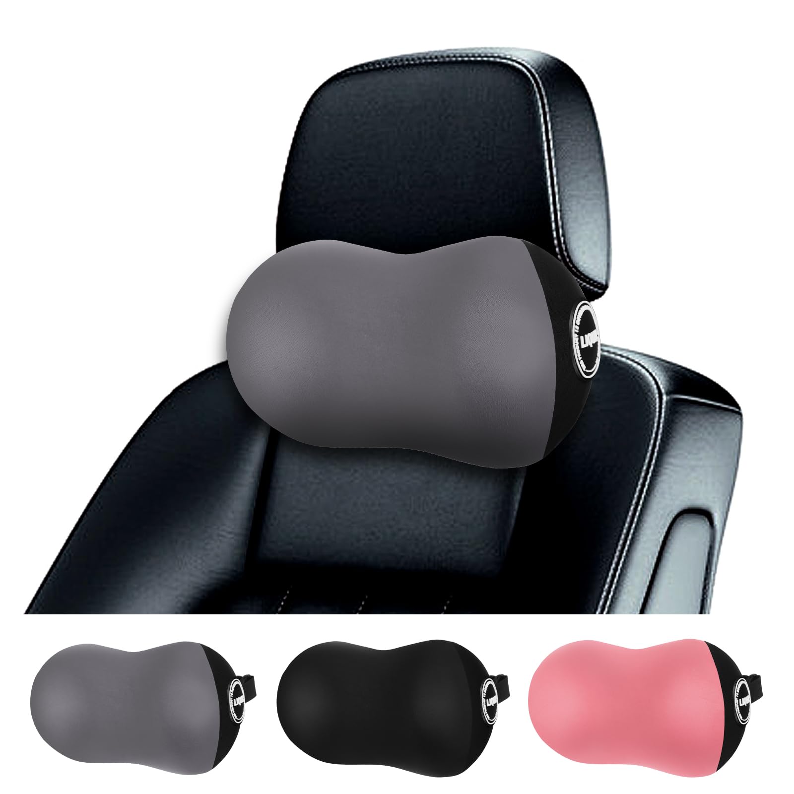 Photo 1 of LIQUN Car Seat Neck Pillow, Skin Friendly Car Head Pillow, Memory Foam Neck Support, Driving to Relieve Neck Pain and Shoulder Pressure, (Grey)