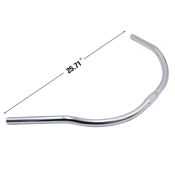 SENQI BEACH CRUISER BIKE HANDLEBAR RETRO CRUISER BICYCLE HANDLEBARS RISE HANDLEBAR (22.2X25.4X660MM SILVER)