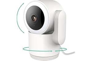LUNA HOME Luna 2K Indoor Cameras for Home Security, 2.4GHz & 5GHz WiFi, 360-Degree Pan-Tilt, Built-in Spotlight, Human Auto Tracking, Siren, Pet/Dog/Baby Camera with Phone app, White (2025 Upgrade Version)