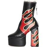 Amazon.com: Erocalli Botas de plataforma Gogo para mujer, botas góticas  punk, botas de tobillo color rosa y rojo, botas cortas con plataforma de  tacón alto : Ropa, Zapatos y Joyería