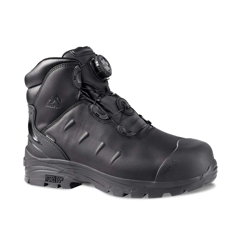 Rock Fall Lava Internal Metatarsal FibreGlass Toe Cap Safety Boot Black Unisex, Fully Waterproof Safety Boots