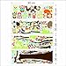 Rainbow Fox Cartoon Forest Animal Monkey Wall Stickers Murals Owls Swing On Tree Nursery Wall Stickers DIY Posters Vinyl Removable Art Wall Decals for Kids Room (Brown)