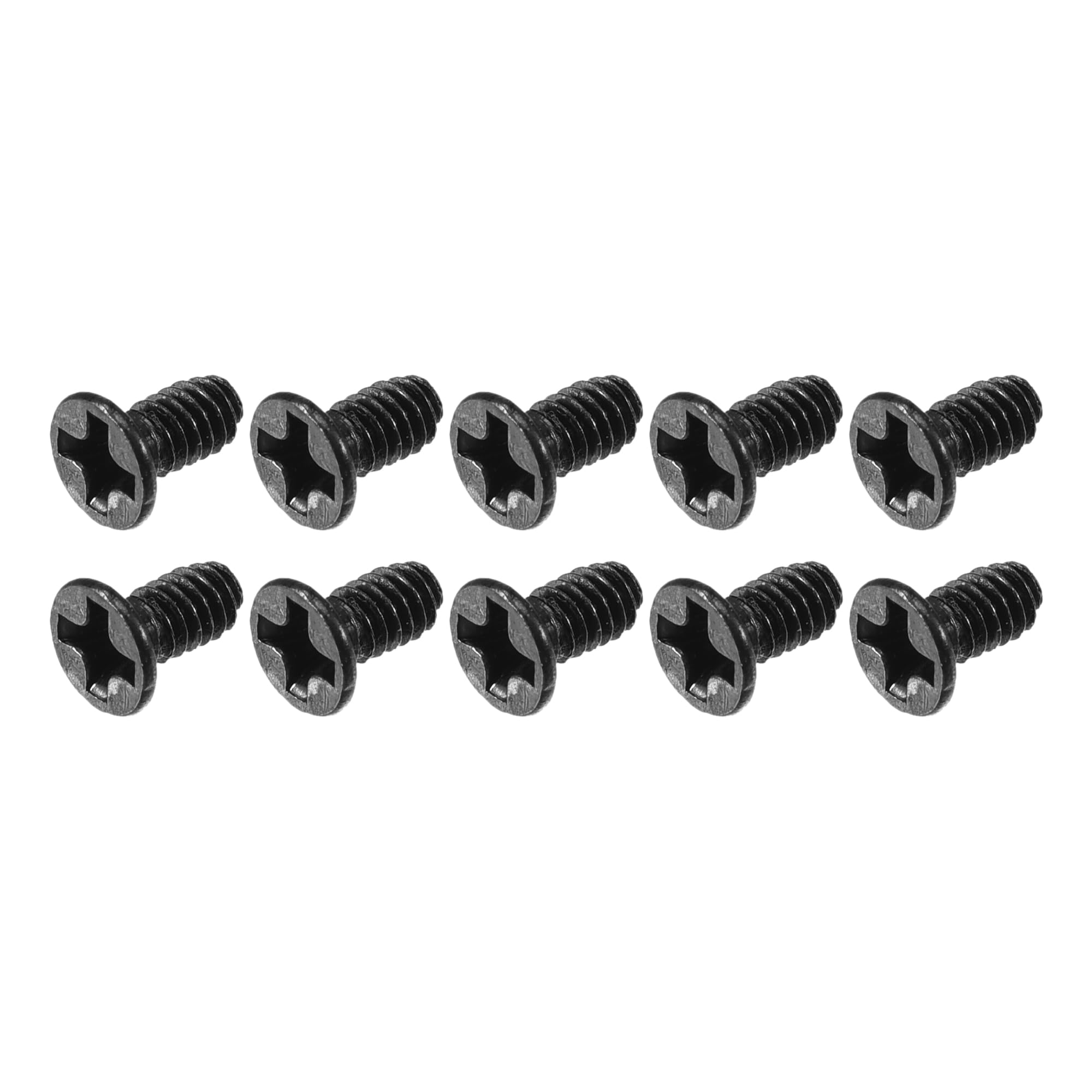 METALLIXITY Phillips Flat Head Screws (M2 x 4mm) 350Pcs, Carbon Steel Machine Screws - for Glasses Watch and Other Small Electronics, Black
