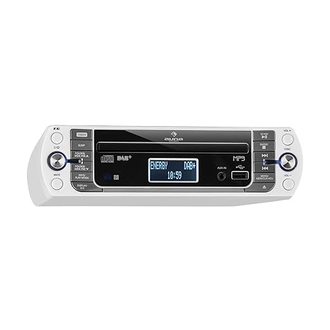 auna KR-400 CD Küchenradio • Unterbau-Radio • DAB+/PLL FM Radio • CD/MP3-Player • Bluetooth • AUX • USB • 40 speicherbare Sen