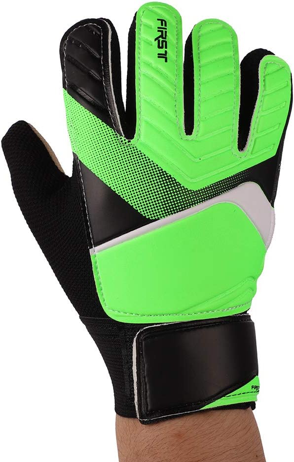 Wongfon Junior Goalie Gloves- Rubber Anti Slip Wrist Wrap Soccer Football Protection Keeper Goalie Gloves for Goalkeeper