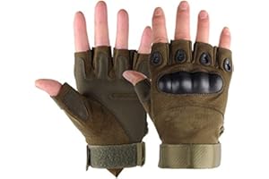Boundless Performance Fingerless Knuckle Tactical Gloves - for Motorcycling, Hiking, Tactical Shooting, Hunting and Other Adventure | Airsoft Gloves