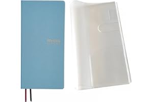 RECEIP Undated Weekly Planner Notebook Pocket Organizer Appointment Book Journal Notebook A6 Week Plan Notepad (Sky blue with cover)