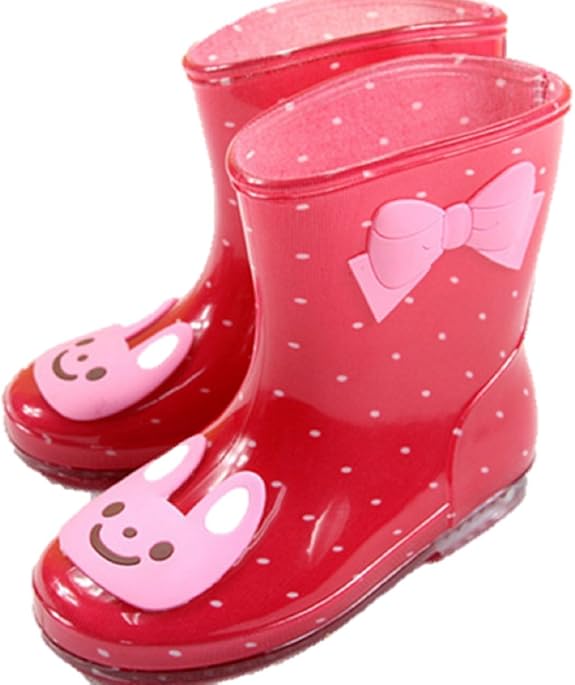 ゼンアン キッズ長靴 幼稚園に 保育園に レインブーツ かわいい イラスト キッズ 雨の日 滑りにくい 日本正規品 ウサギ 18cm レインブーツ Amazon