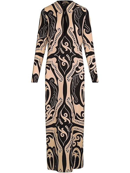 Johanna Ortiz Geometric Silk Maxi Dress