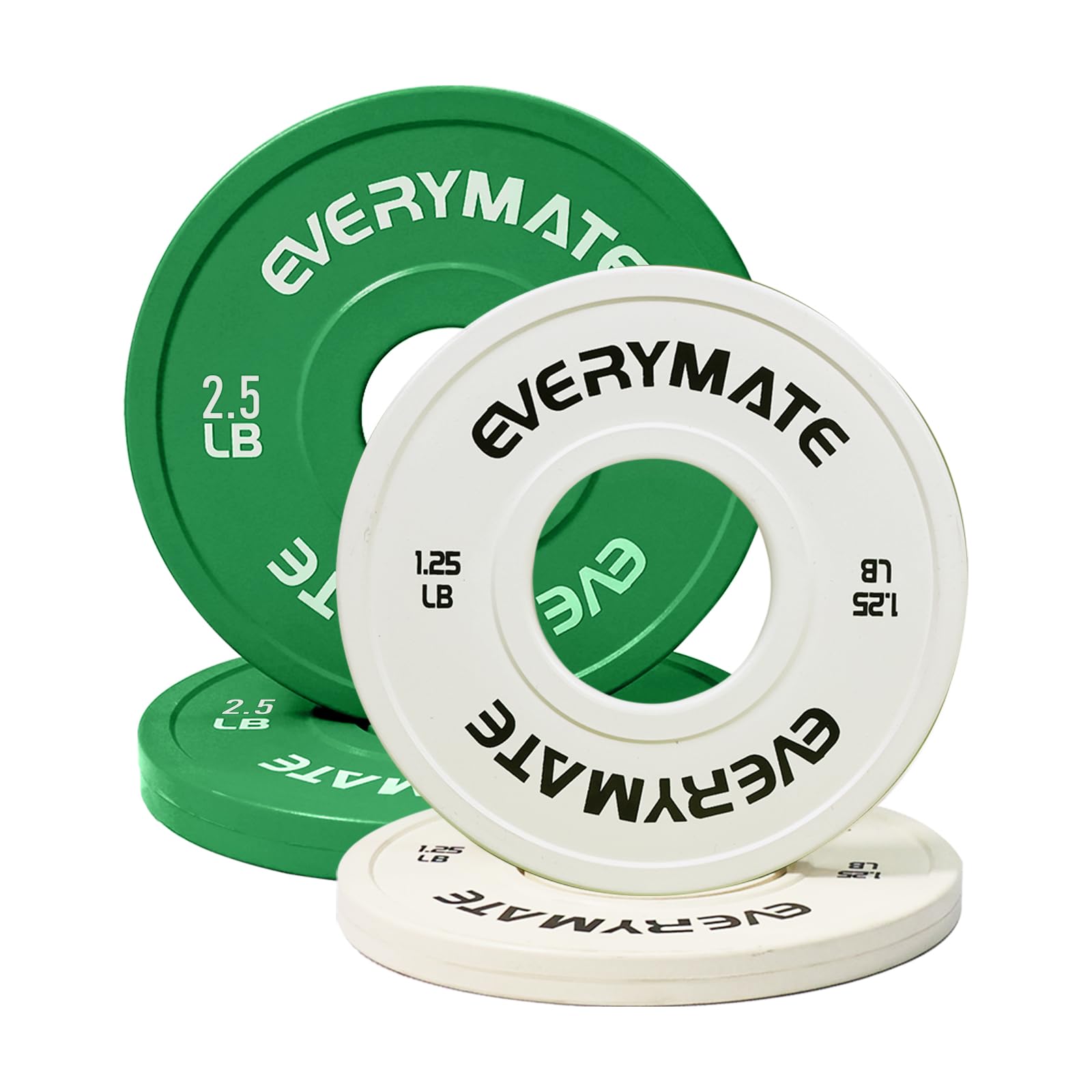 EVERYMATE Change Weight Plates: 1.25LB 2.5LB Set Fractional Plate Olympic Bumper Plates Set for Strength Training, 2 inch weight plates Image