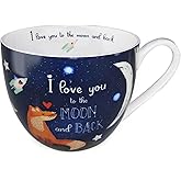 I Love You Coffee Mug, Premium 20 oz Bone China Coffee Tea Hug Mug, Perfect Christmas, Birthday, and Valentine's Day Gift for Lovers and Family Members, Designed in England by Harvest Green Studio