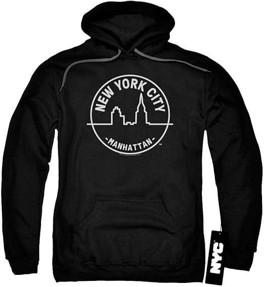 NYC Hoodie New York City Manhattan Black Hoody Amazon.co.uk Clothing