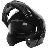 DOT Approved Modular Flip Up Motorcycle Helmet, Dual Visor Full Face Adult | Flip-up modular design with ABS shell, ventilation and washable liner for comfortable motorcycle, ATV & UTV riding