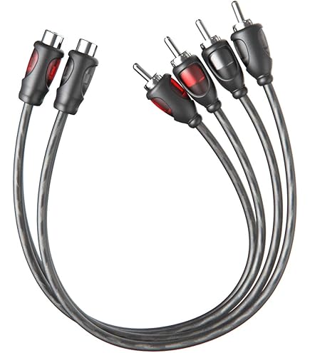SING F LTD 4X RCA 1 Female to 2 Male RCA Y Adapter Connector