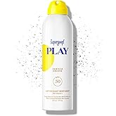 Supergoop! Play Antioxidant Body Mist w/Vitamin C - 6 fl oz - SPF 50 PA++++ Broad Spectrum Sunscreen - Body Spray - Great for