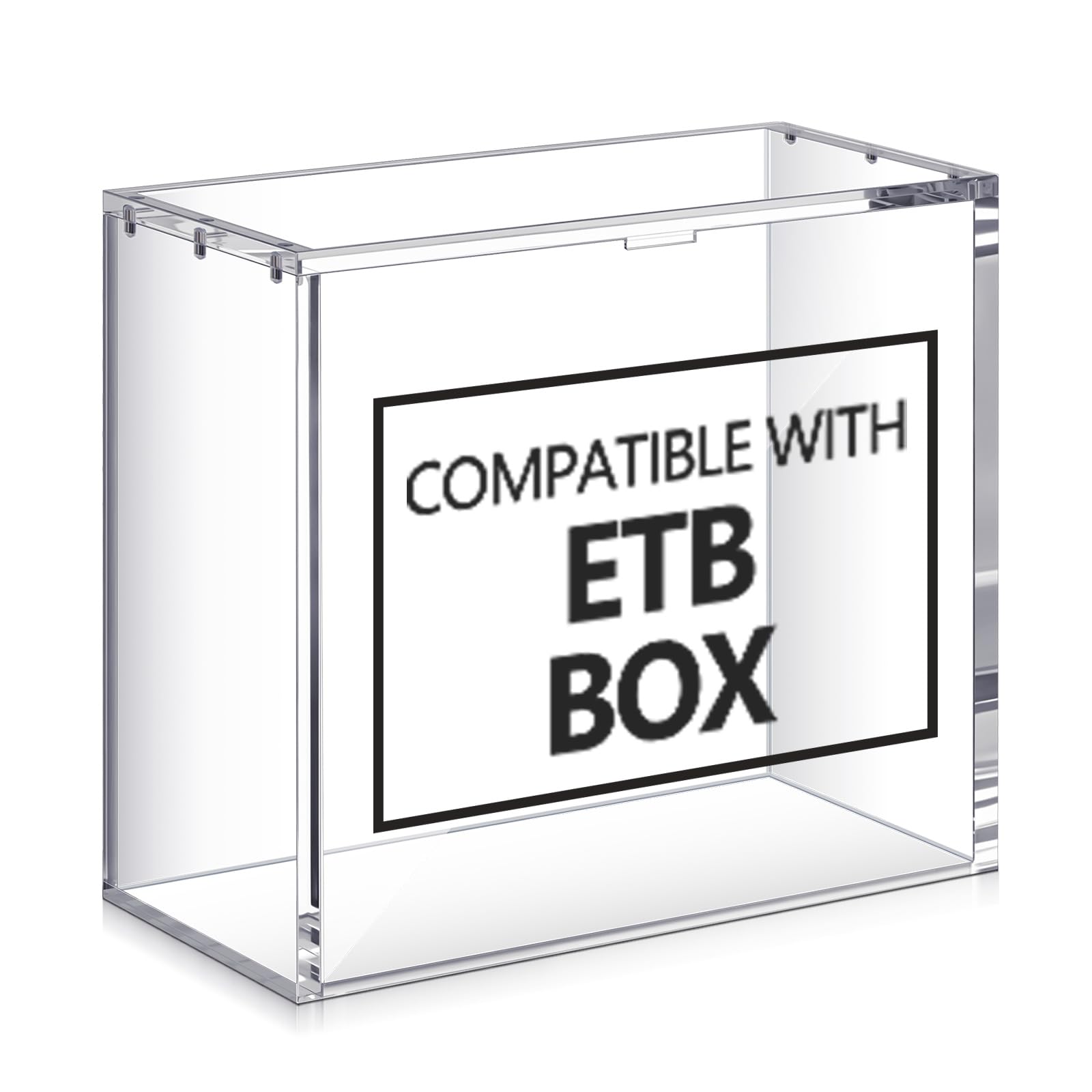 Photo 1 of Cinnvoice 1 Pcs Acrylic Magnetic Case Compatible with TCG Booster Box Protective Case Stackable 4mm Thick Magnetic Closure Box Gifts for Collectors, Cards Not Included (compatible with ETB)