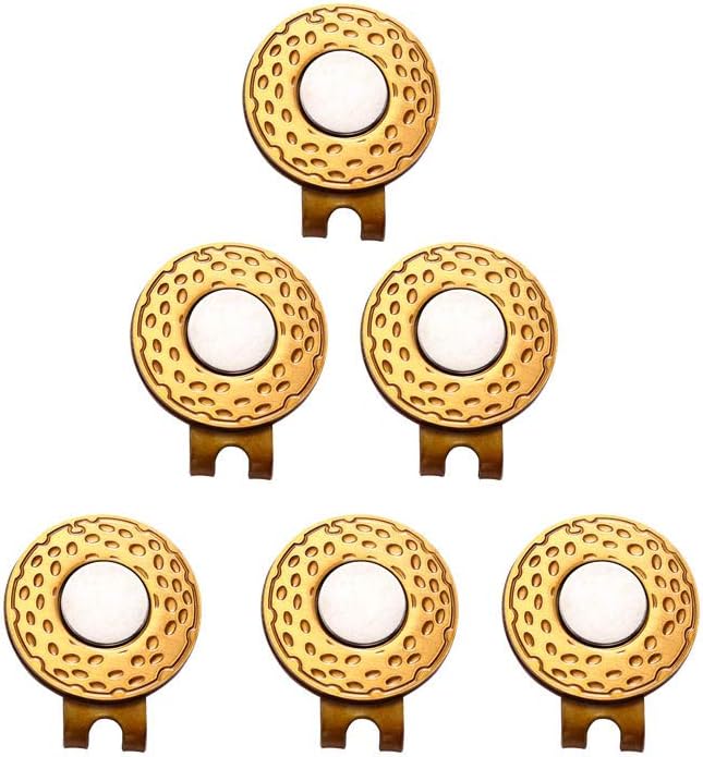 GHHJX Magnetic Golf Hat Clip Golf Ball Aiming Marker Professional Golf Training Aids Accessories,6 Pieces