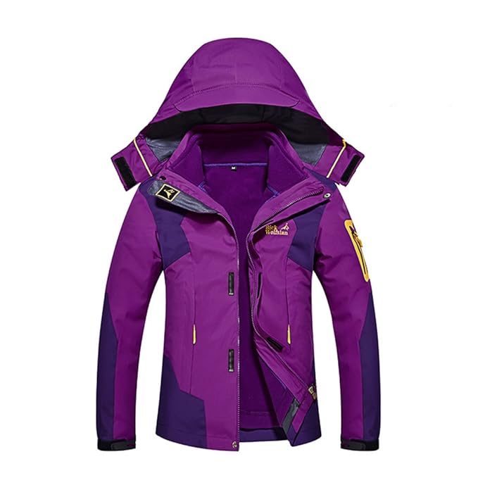 Windproof Womens Ski Jacket Waterproof 3 In 1 Breathable Outdoor Fleece Coat