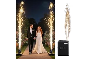 ATECKLAB Mini Cold Spark Machine | Portable FX Device with Auto Safety Cutoff | Stage/Wedding/Event Special Effects Machine (1 Unit Black+10 PCS Consumables)