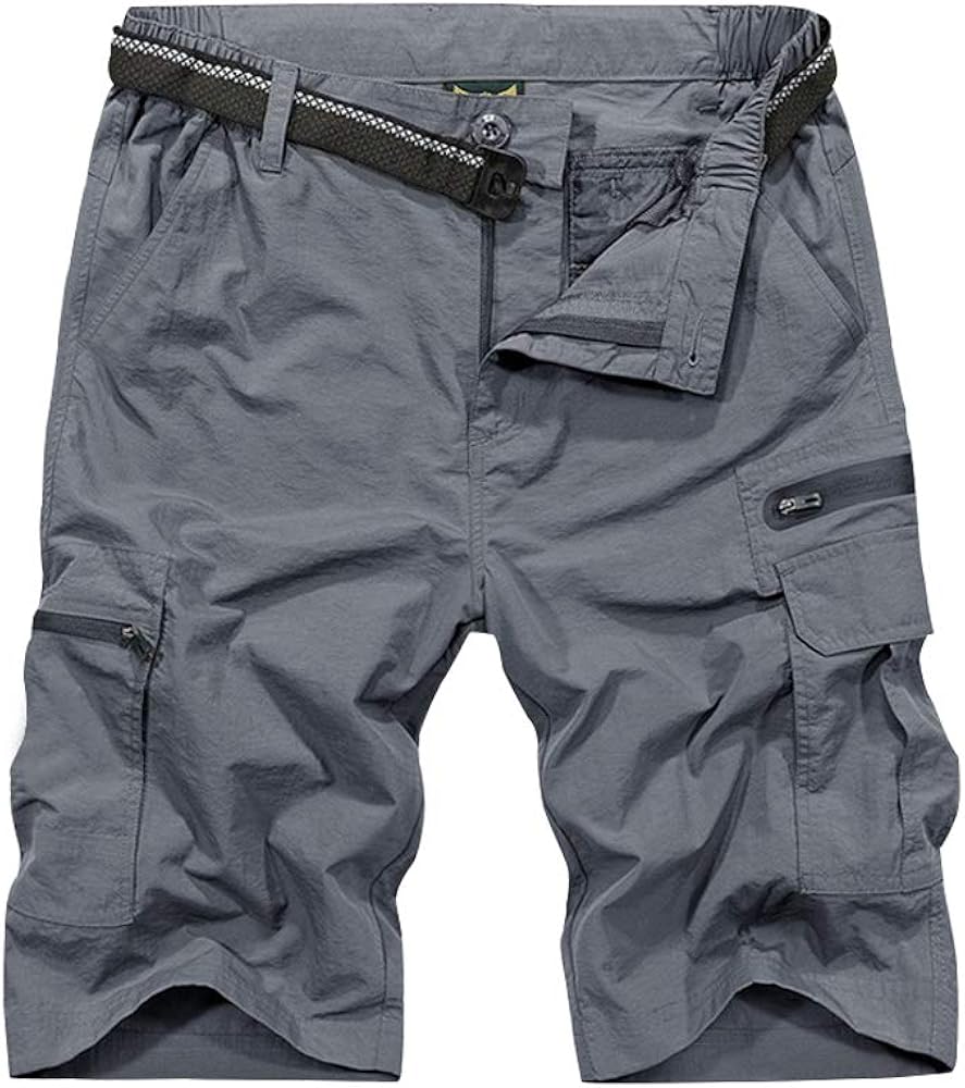 elastic waist hiking shorts