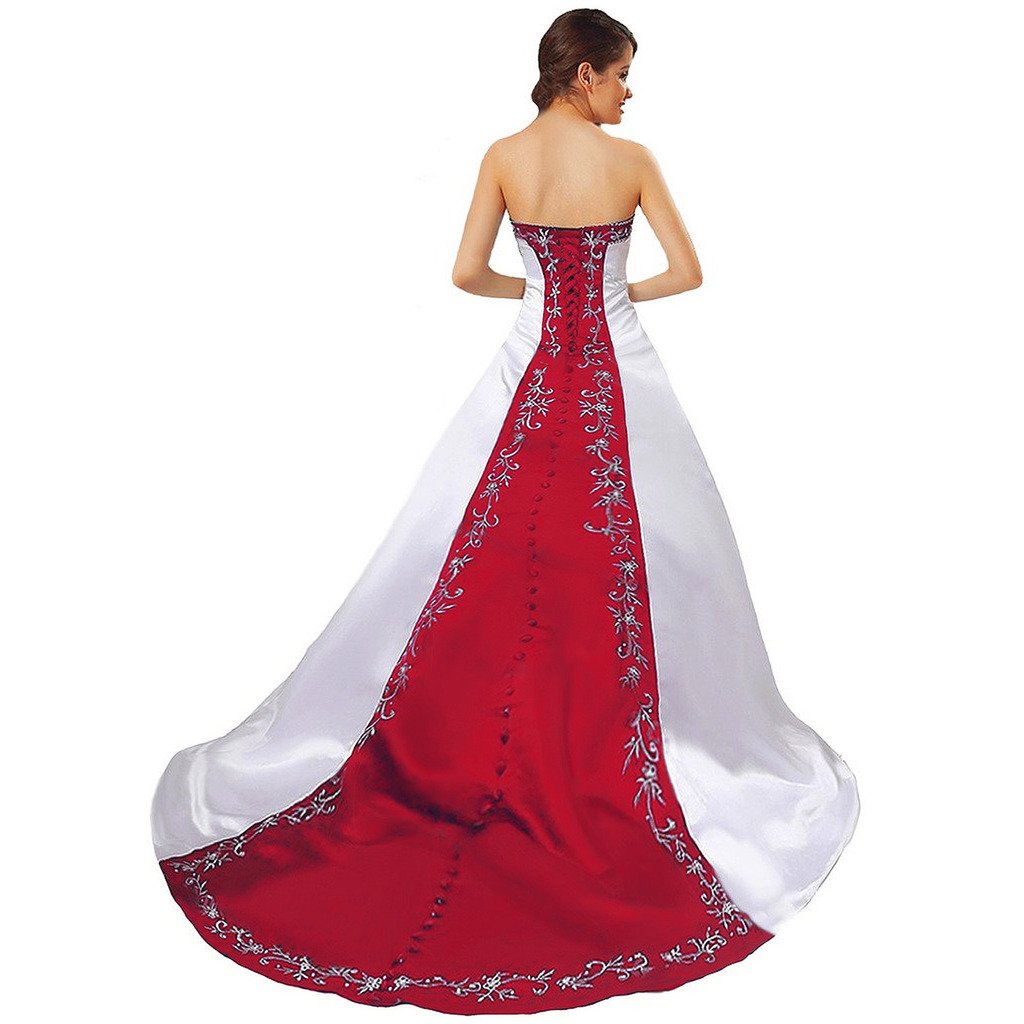 amazon red wedding dresses