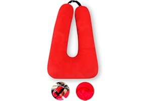 MROUEN Travel Pillow, Travel Pillow for Kids, Sleeper Hold Pillow Travel, Removable U-Shaped Pillow for Adults and Children to Support Head and Body in The Back Seat of Long Car Trips (Red)