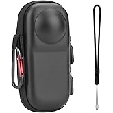 BRDRC Carrying Case for Insta 360 X4 X5 (for Original Lens Cap), Portable Small Storage Bag Protective Cover Hard Shell Trave