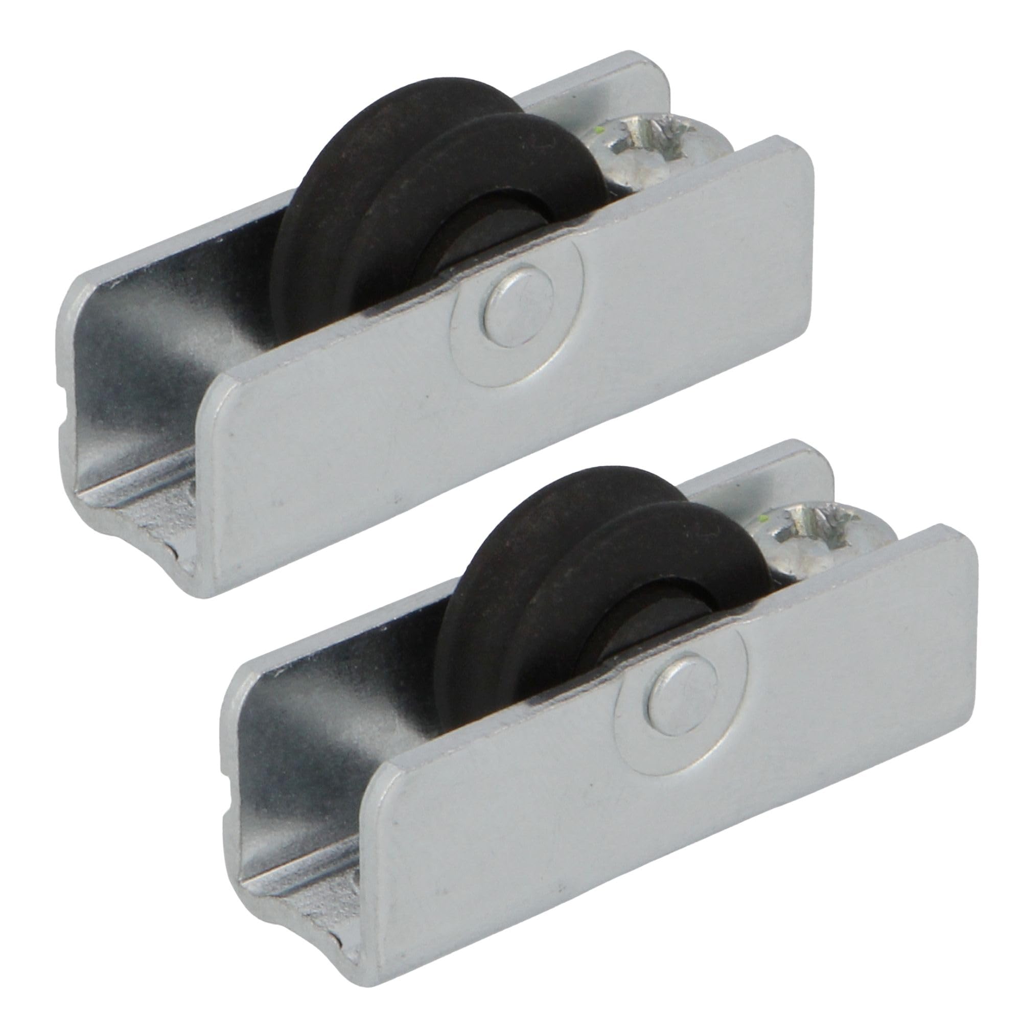 Amig - Sliding Window Roller - Set of 2 Units - Size 36 x 12 mm - Metal Housing with Screw and Ball Bearing - Designed for Sliding Windows - Zinc-Plated Steel - Mod. COR13